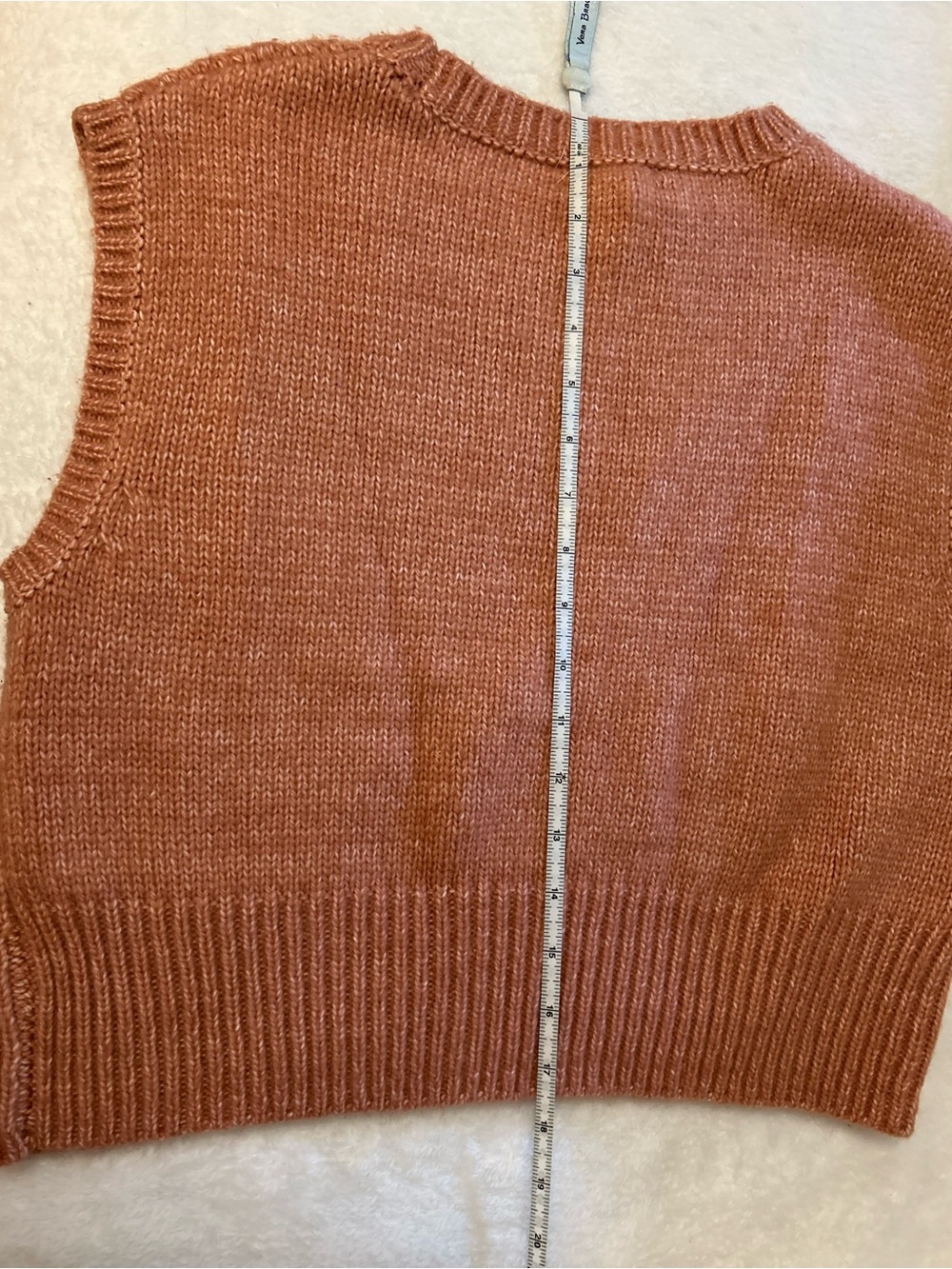 Sincerely Jules Cable Knit Sweater Vest Pink Blush Sleeveless Size Small - Picture 7 of 9